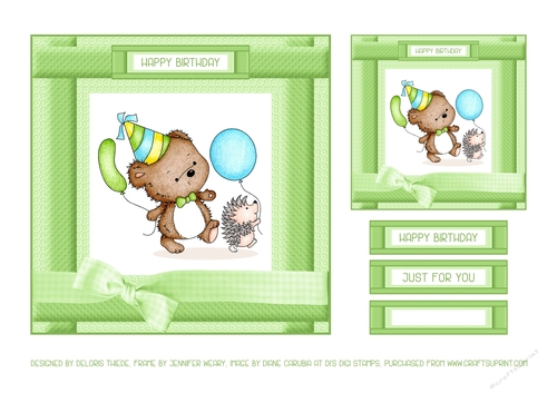 Cute Critters Birthday Topper # 1