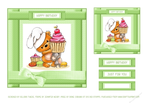 Cute Critters Birthday Topper # 4