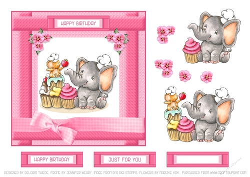 Cupcake Cuties Birthday Topper