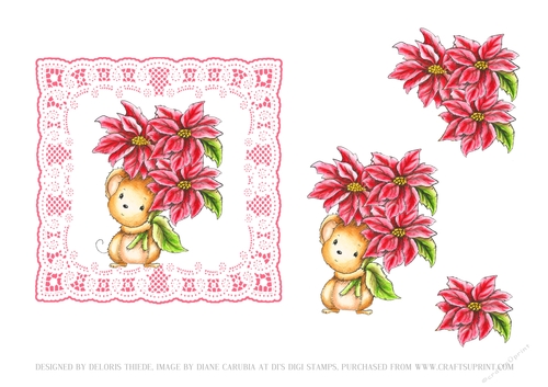 Cute Critter Holiday Bouquet Topper (Red)