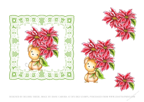 Cute Critter Holiday Bouquet Topper (Green)