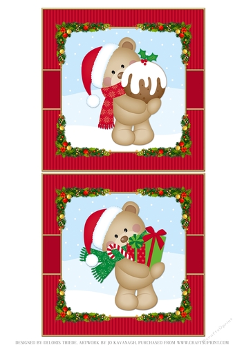 Cute Teddy Bear Holiday Toppers (Set One)