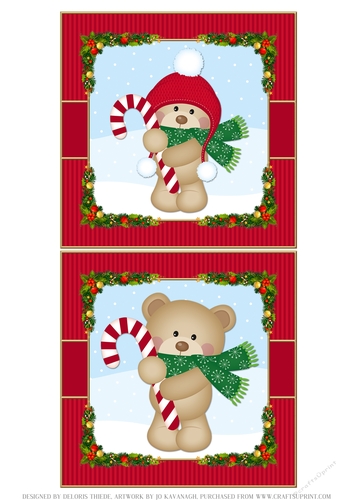 Cute Teddy Bear Holiday Toppers (Set Two)