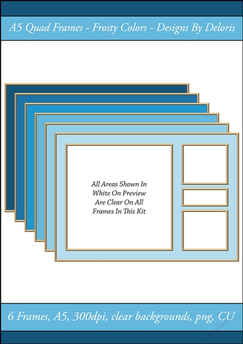 A5 Quad Frames (Frosty Colors)