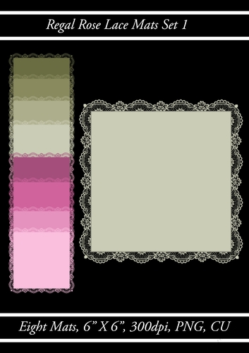 Lovely Lace Mats Set 1 (Regal Rose)
