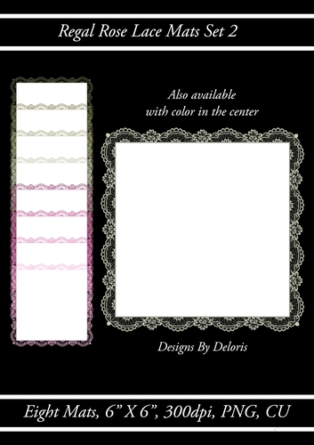 Lovely Lace Mats Set 2 (Regal Rose)