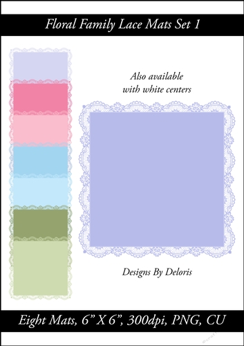 Lovely Lace Mats Set 1 (Floral Family)