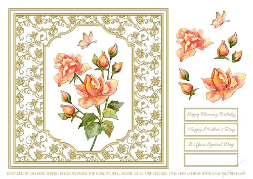 Lovely Watercolor Roses Birthday Or Mothers Day Toppr