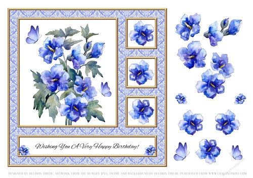 Lovely Watercolor Flowers (Card Two)