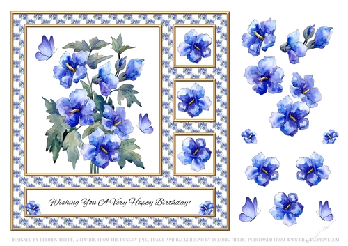 Lovely Watercolor Flowers (Card Three)