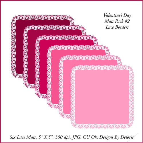 Lace Mats Set 2 (Valentines Day)