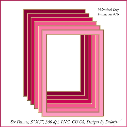 5 X 7 Frames Set 16 (Valentines Day)