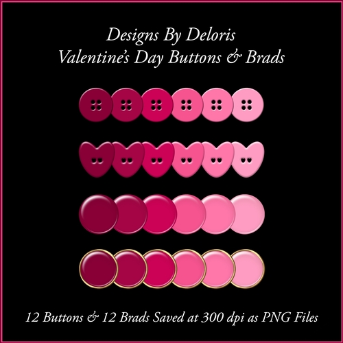 Buttons N Brads (Valentines Day)