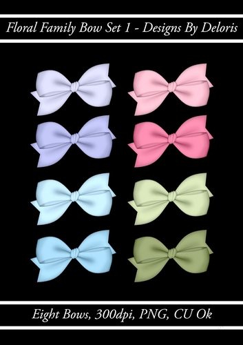 Bows Set 1 (Floral Family)