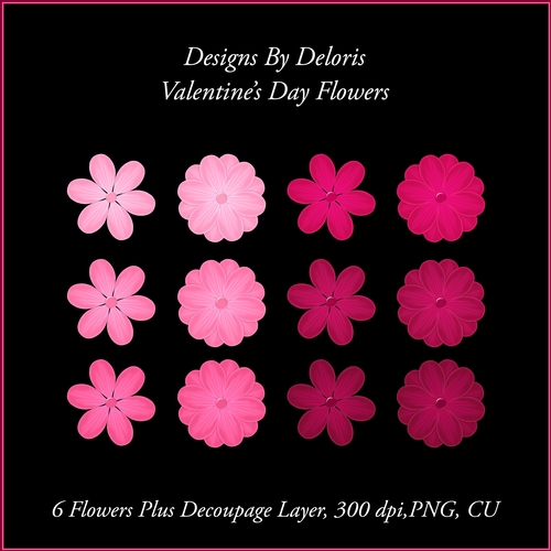 Flowers Set 1 (Valentines Day)