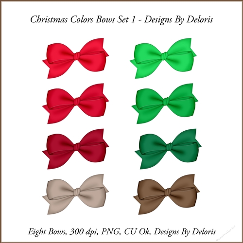 Bows Set 1 (Christmas Colors)