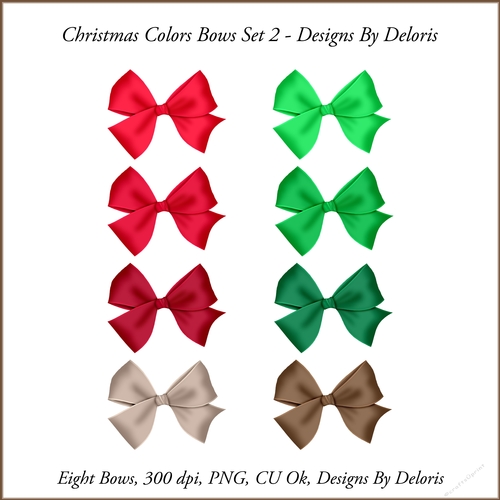 Bows Set 2 (Christmas Colors)