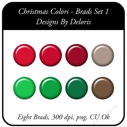 Brads Set 1 (Christmas Colors)