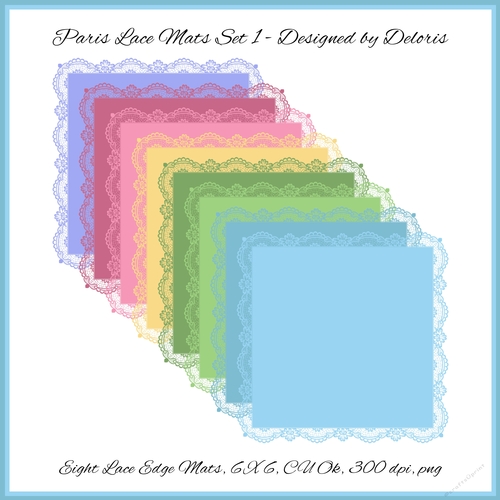 Lace Mats Set 1 (Paris Colors)