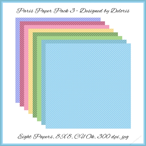 Cute Polka Dots Paper Pack 3 (Paris Colors)