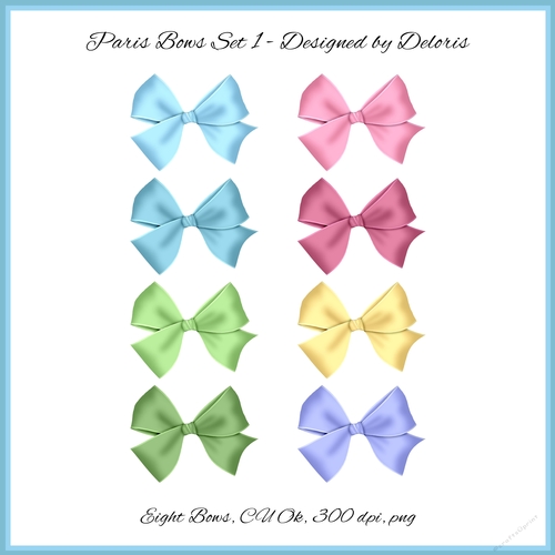 Bows Set 1 (Paris Colors)