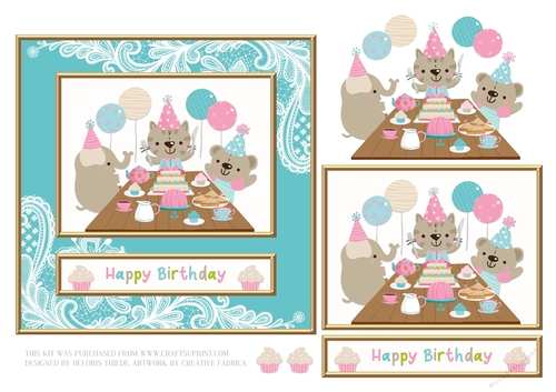 Cute Critters Birthday Topper #1
