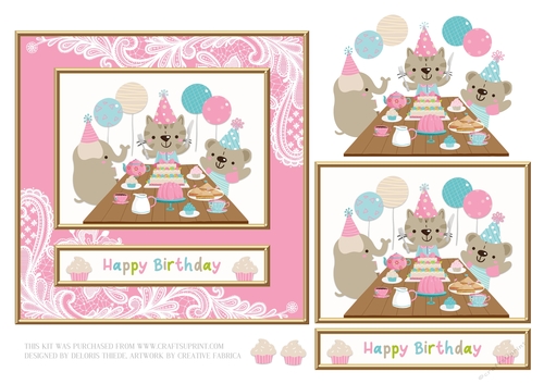 Cute Critters Birthday Topper #2