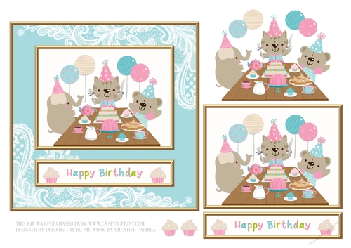 Cute Critters Birthday Topper #3