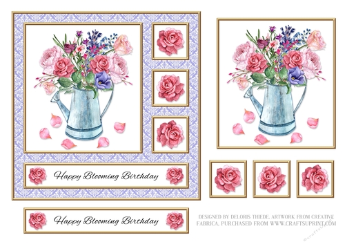 Lovely Watercolor Roses (Purple)