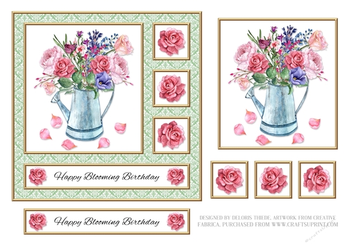 Lovely Watercolor Roses (Green)