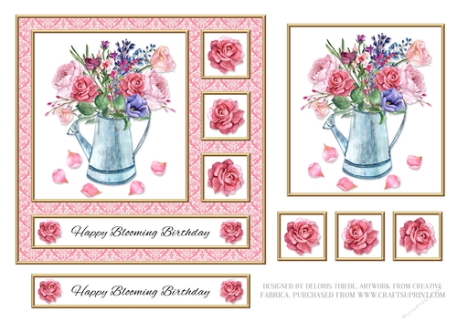 Lovely Watercolor Roses (Rose Pink)