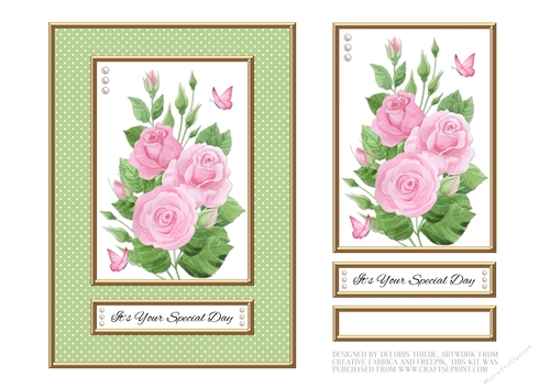 Lovely Pink Roses (Card #2)