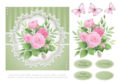 Lovely Watercolor Flowers N Butterflies