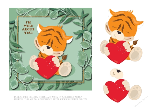 Im Wild About You Valentine Topper