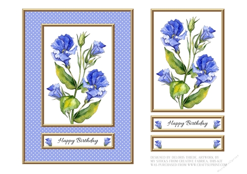 Lovely Watercolor Flowers Birthday Topper