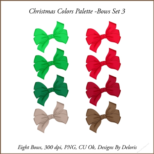 Bows Set 3 (Christmas Colors)
