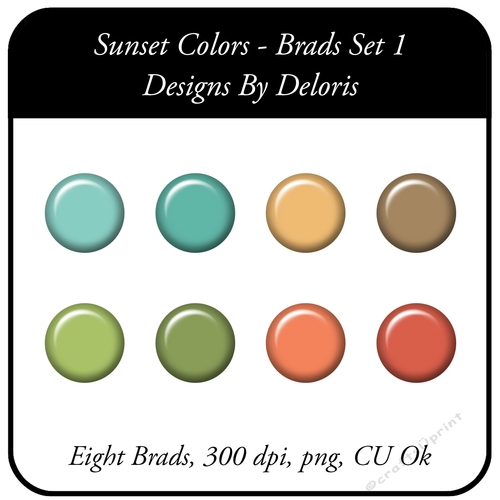 Brads Set 1 (Sunset Colors)