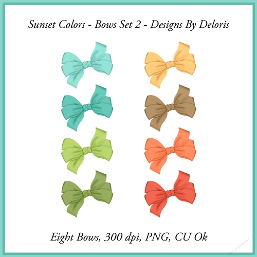 Bows Set 2 (Sunset Color)
