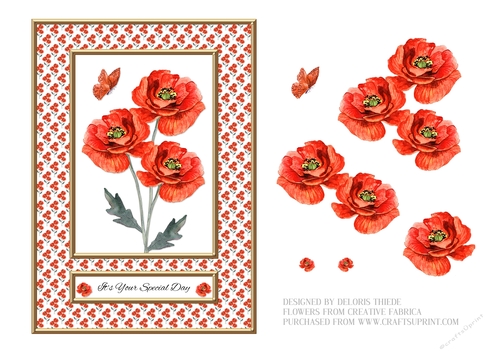 Lovely Red Poppies Topper #4