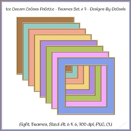 Frames Set 3 - Ice Cream Colors