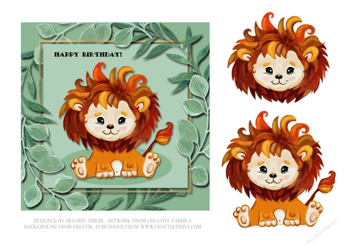 Cute Little Lion Birthday Topper