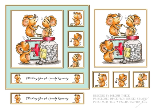 Cute Critters Get Well Card #6
