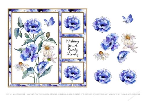 Poppies N Daisies Get Well Card Two