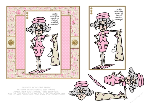 Nurse Stella Funny Get Well Topper - Card One