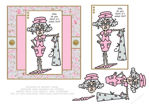Nurse Stella Funny Get Well Topper - Card Two