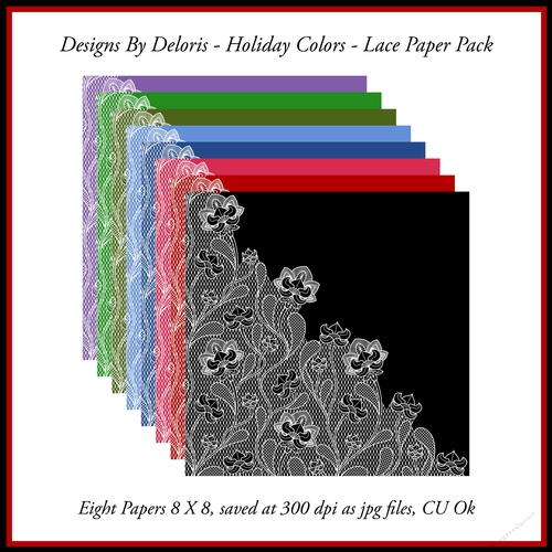 Lovely Lace Paper Pack (Holiday Colors)