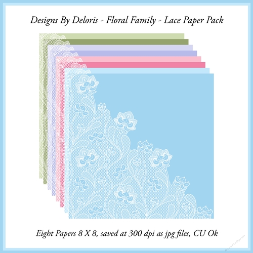 Lovely Lace Paper Pack (Floral Family)