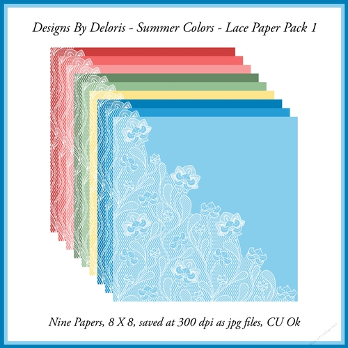 Lovely Lace Paper Pack 3 (Summer Colors)
