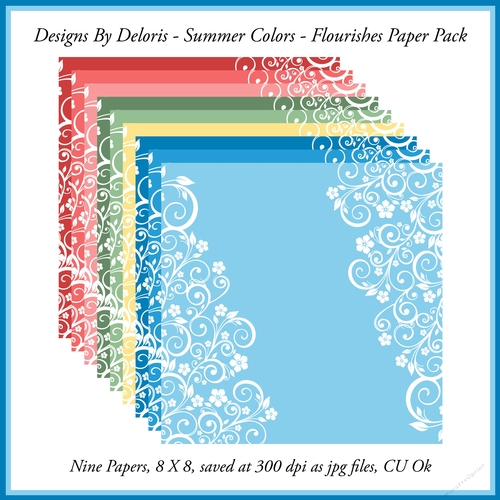 Lovely Flourishes Paper Pack (Summer Colors)