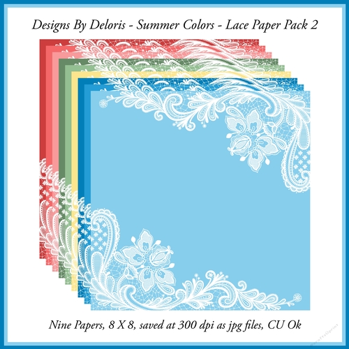 Lovely Lace Paper Pack 2 (Summer Colors)